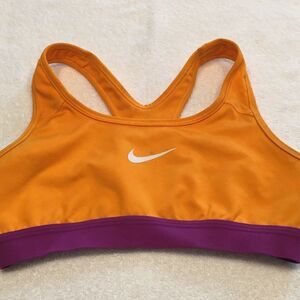 Nike orange purple sports bra small Dri-Fit